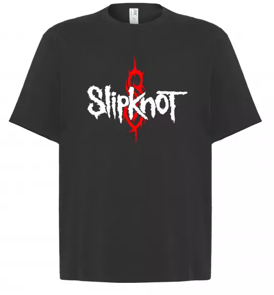 Футболка Оверсайз Slipknot logotype Чорний фото