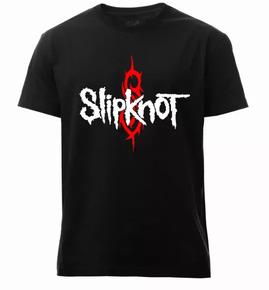 Мужская премиум футболка Slipknot logotype Черный фото