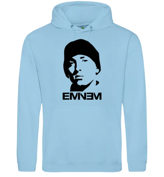 Чоловіча толстовка (худі) Eminem face Блакитний фото