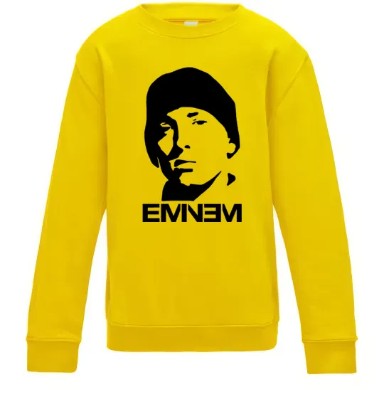 Детский Свитшот Eminem face Солнечно желтый фото