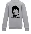 Детский Свитшот Eminem face Серый меланж фото