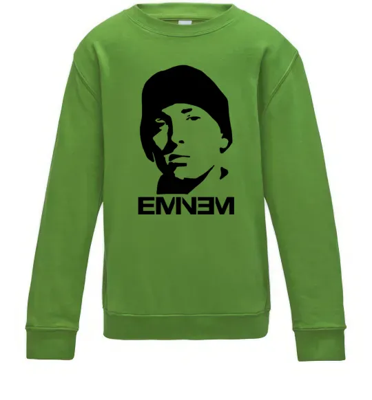 Детский Свитшот Eminem face Лаймовый фото