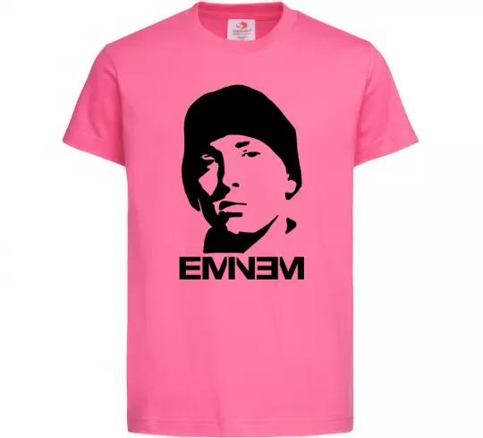 Детская футболка Eminem face Ярко-розовый фото