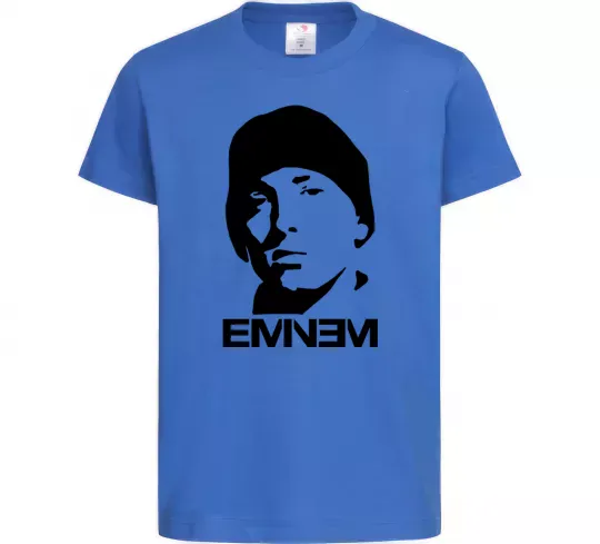 Детская футболка Eminem face Ярко-синий фото