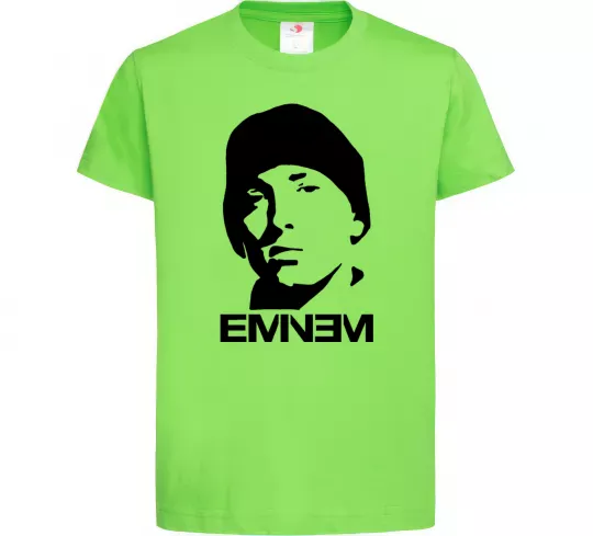 Детская футболка Eminem face Лаймовый фото