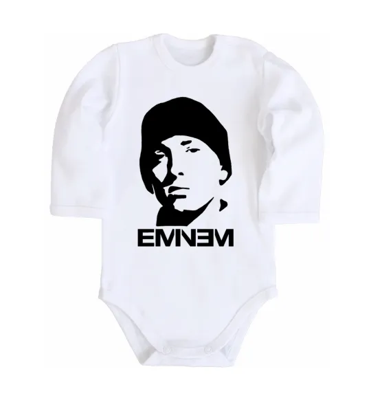 Детский боди Eminem face Белый фото