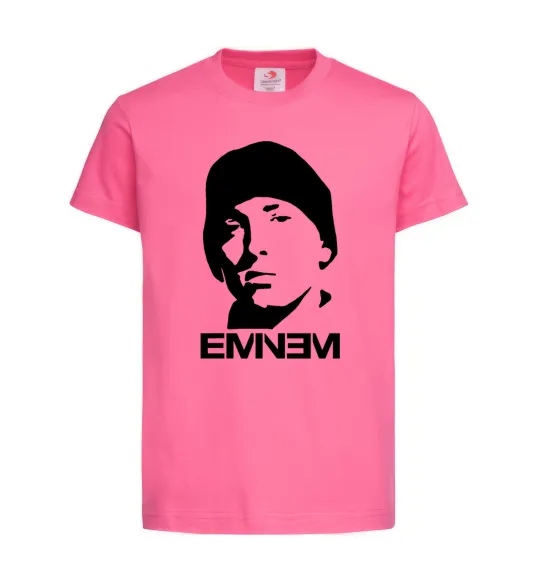 Детская футболка Eminem face Ярко-розовый фото