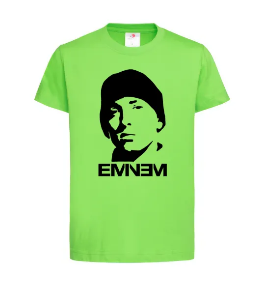 Детская футболка Eminem face Лаймовый фото