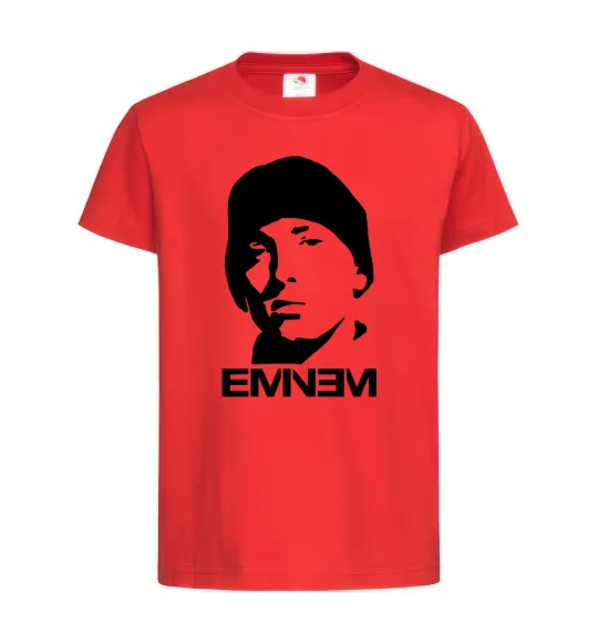 Детская футболка Eminem face Красный фото