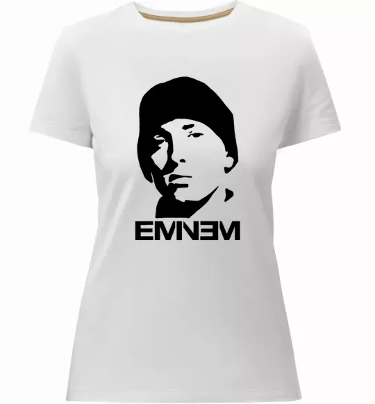 Женская премиум футболка Eminem face Белый фото