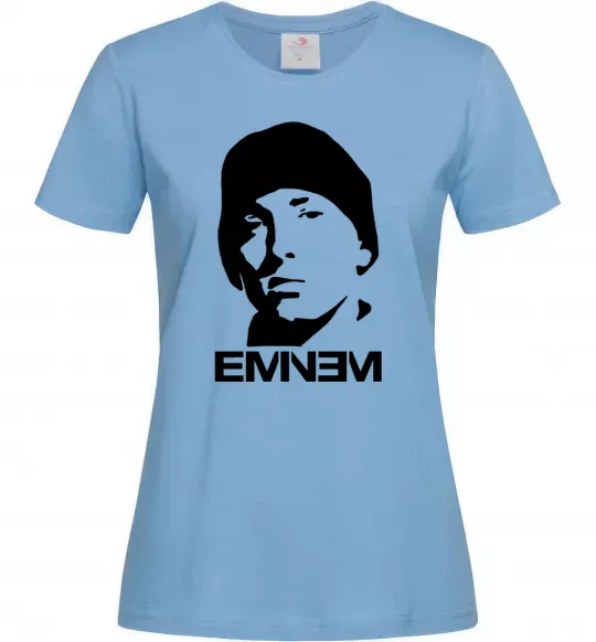 Женская футболка Eminem face Голубой фото
