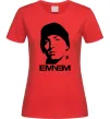 Женская футболка Eminem face Красный фото