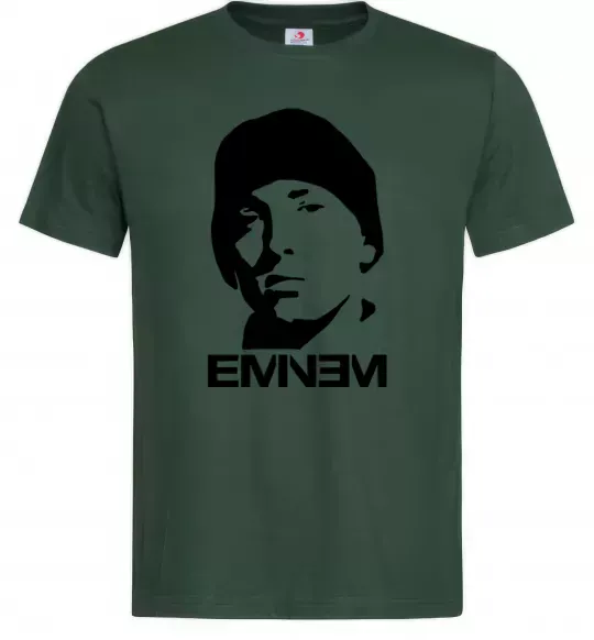 Чоловіча футболка Eminem face Темно-зелений фото