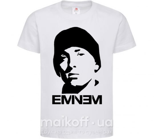Дитяча футболка Eminem face Білий фото