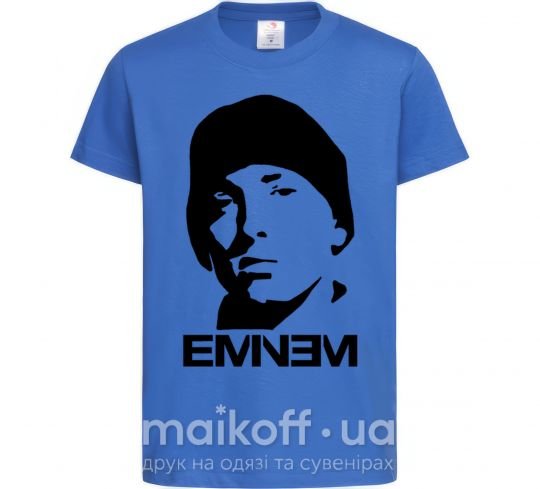 Дитяча футболка Eminem face Яскраво-синій фото