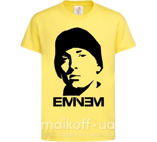 Детская футболка Eminem face Лимонный фото