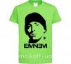 Дитяча футболка Eminem face Лаймовий фото
