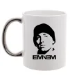 Чашка с цветной ручкой Eminem face Серебро фото