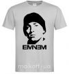 Мужская футболка Eminem face Серый фото