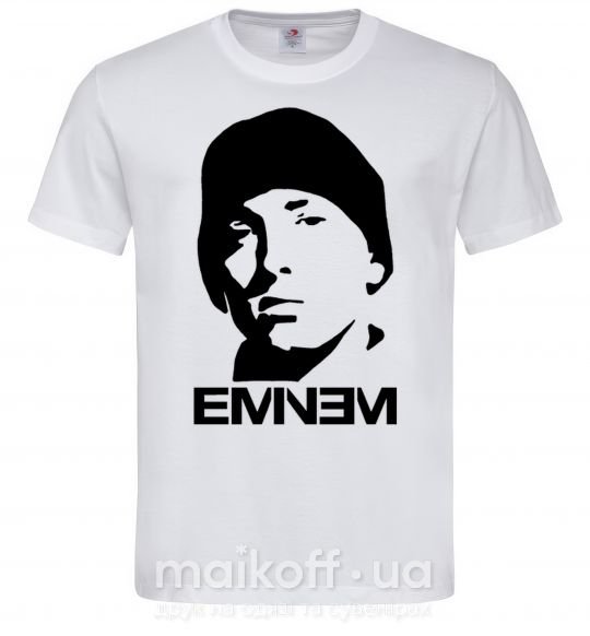 Мужская футболка Eminem face Белый фото