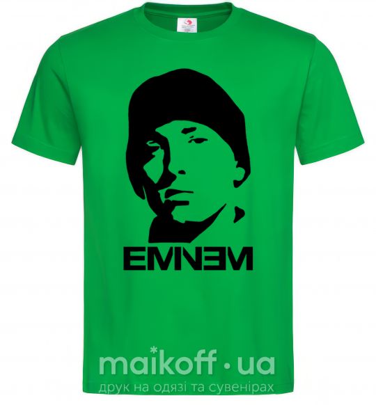 Мужская футболка Eminem face Зеленый фото