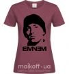 Женская футболка Eminem face Бордовый фото