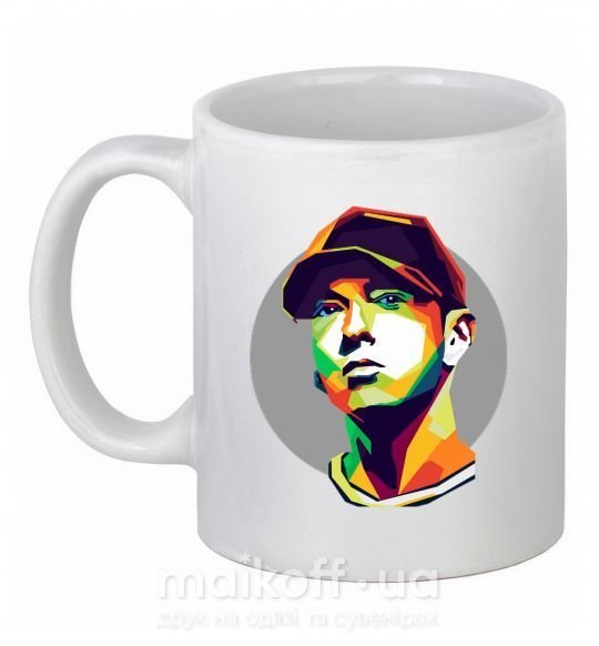 Чашка керамічна Eminem color face Білий фото
