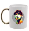 Чашка з кольоровою ручкою Eminem color face Золото фото
