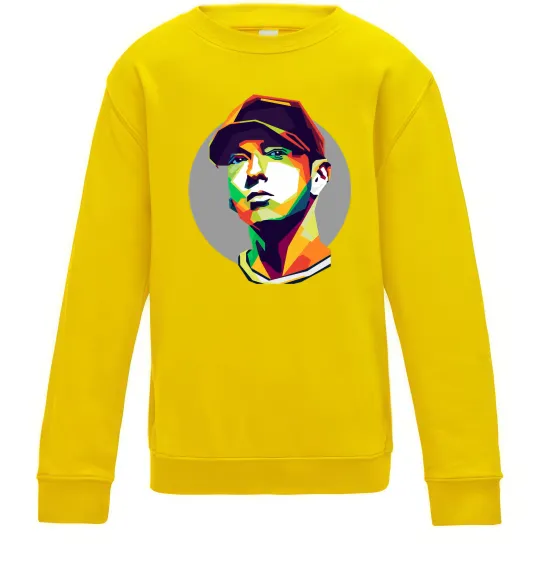 Дитячий світшот Eminem color face Сонячно жовтий фото