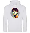 Женская толстовка (худи) Eminem color face Серый меланж Женская толстовка (худи) Eminem color face Серый меланж фото