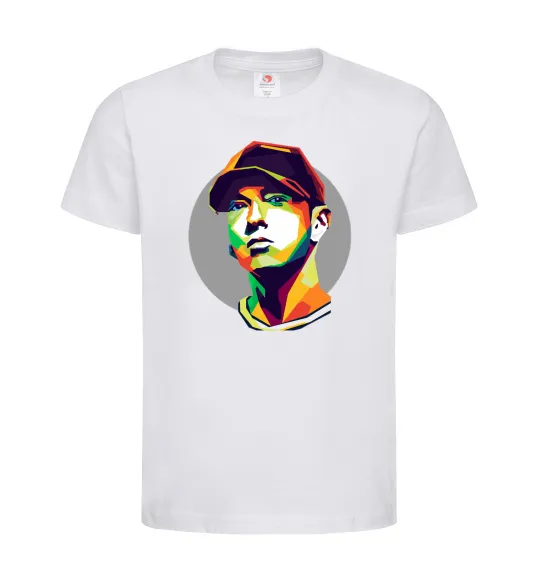 Дитяча футболка Eminem color face Білий фото