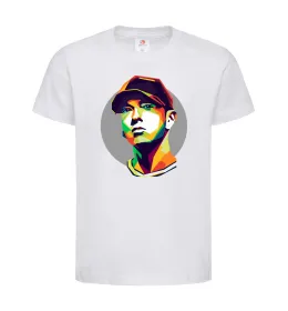 Детская футболка Eminem color face Белый фото