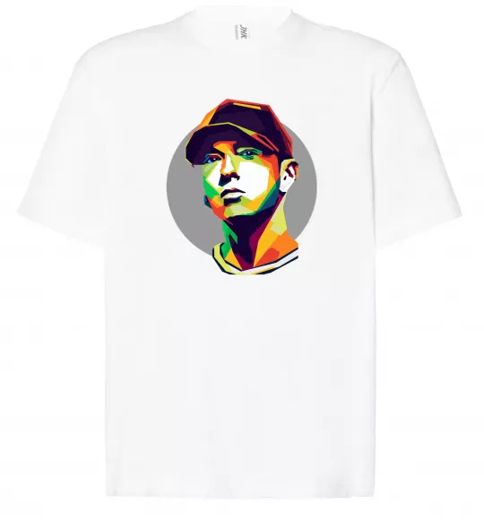 Футболка Оверсайз Eminem color face Белый фото