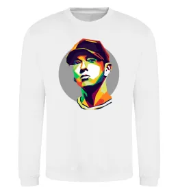 Світшот Eminem color face Білий фото
