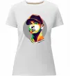 Жіноча преміум футболка Eminem color face Білий фото