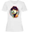 Женская футболка Eminem color face Белый фото