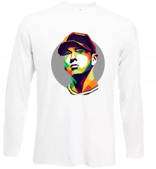 Лонгслів Eminem color face Білий фото