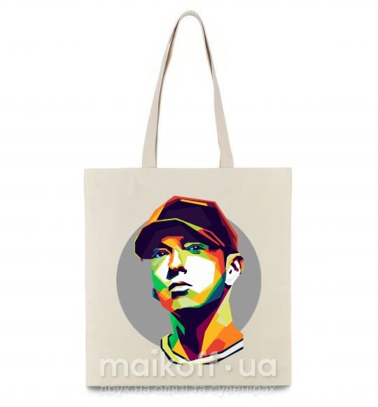 Эко-сумка Eminem color face Бежевый фото