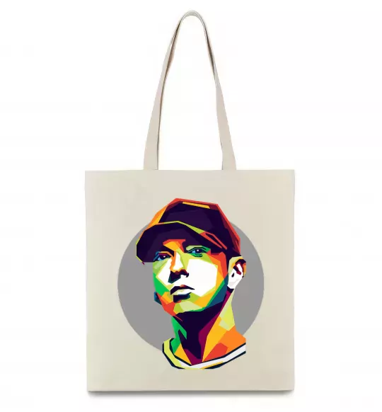 Эко-сумка Eminem color face Бежевый фото