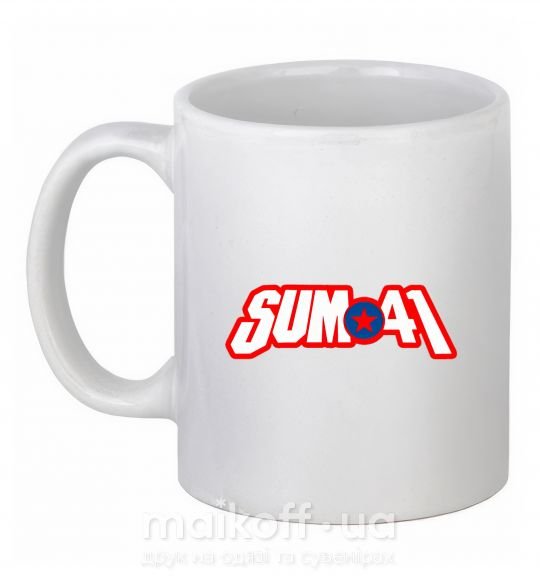 Чашка керамическая Sum 41 logo Белый фото