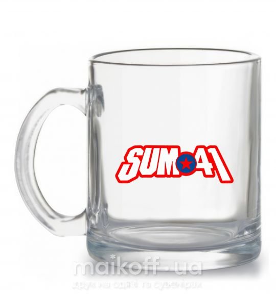 Чашка скляна Sum 41 logo Прозорий фото