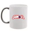 Чашка з кольоровою ручкою Sum 41 logo Срібло Чашка з кольоровою ручкою Sum 41 logo Срібло фото