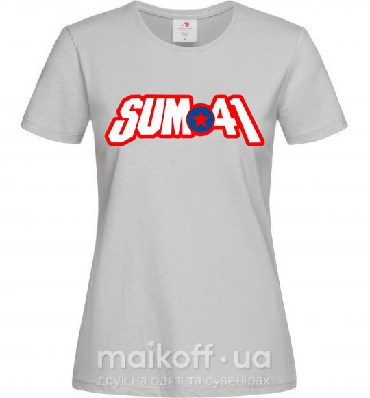 Женская футболка Sum 41 logo Серый фото