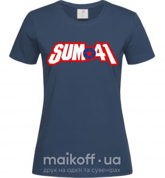 Женская футболка Sum 41 logo Темно-синий фото