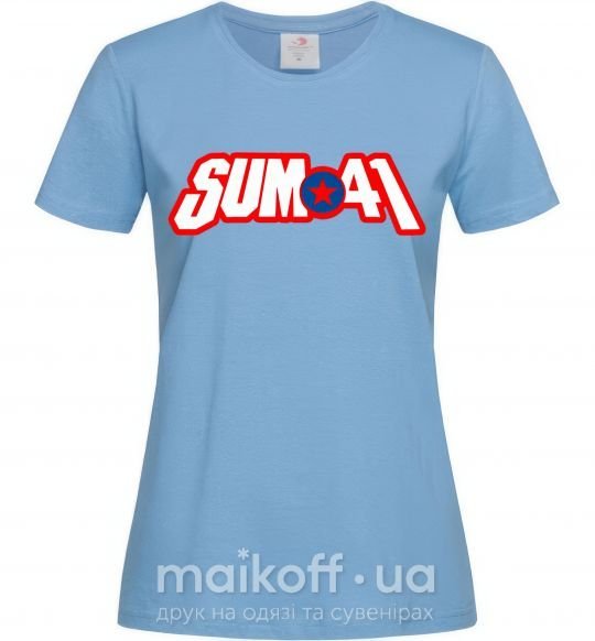 Жіноча футболка Sum 41 logo Блакитний фото