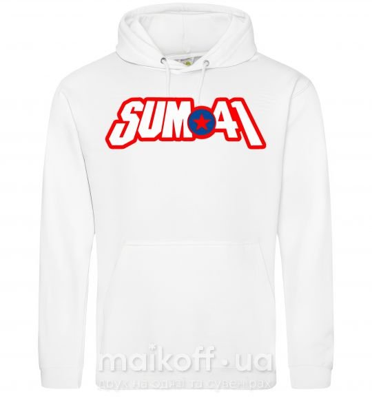 Мужская толстовка (худи) Sum 41 logo Белый фото