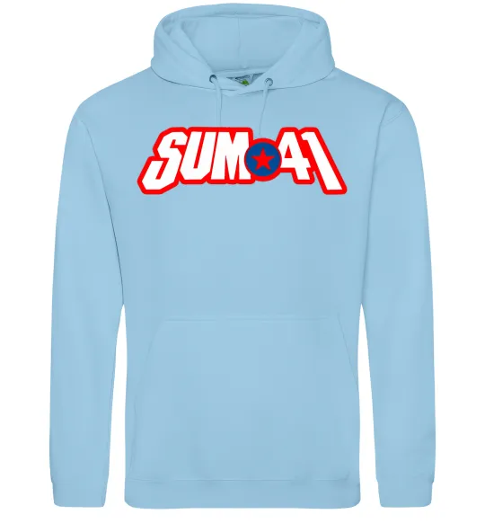 Мужская толстовка (худи) Sum 41 logo Голубой фото