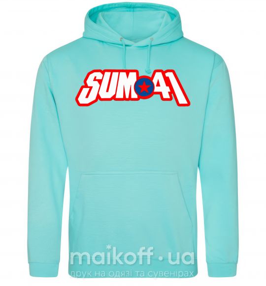 Мужская толстовка (худи) Sum 41 logo Мятный фото