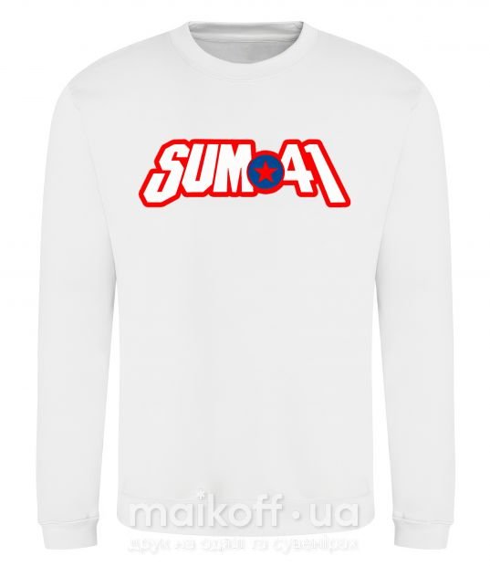 Світшот Sum 41 logo Білий фото