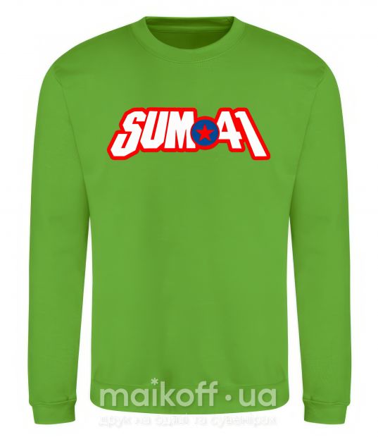 Світшот Sum 41 logo Лаймовий фото